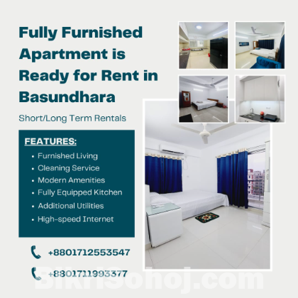 3Bed Room Serviced Apartment RENT in Bashundhara R/A.
